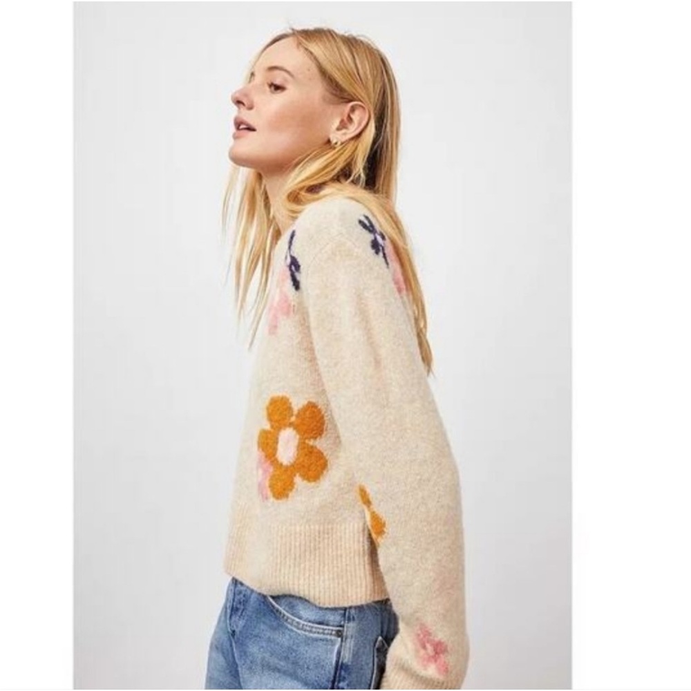 RAILS CONNIE ANISE CREW NECK WOOL BLEND SWEATER JEWEL FLORAL MEDIUM - Picture 3 of 13